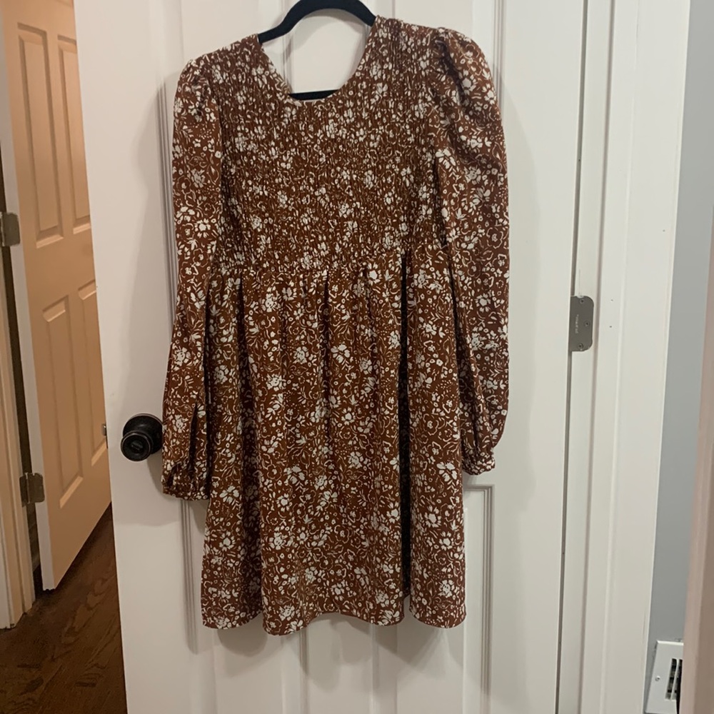 Fashion union brown floral dress